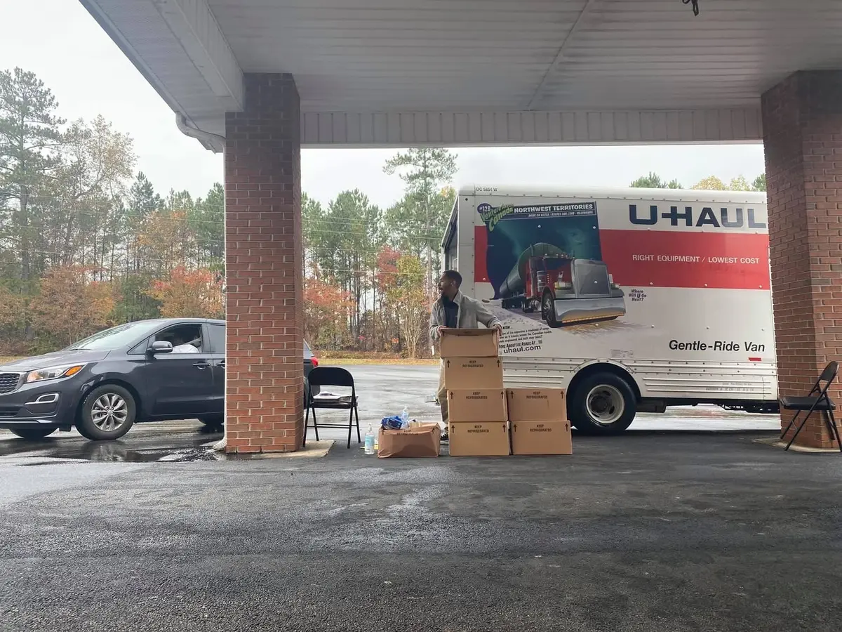 Drive-through food distribution