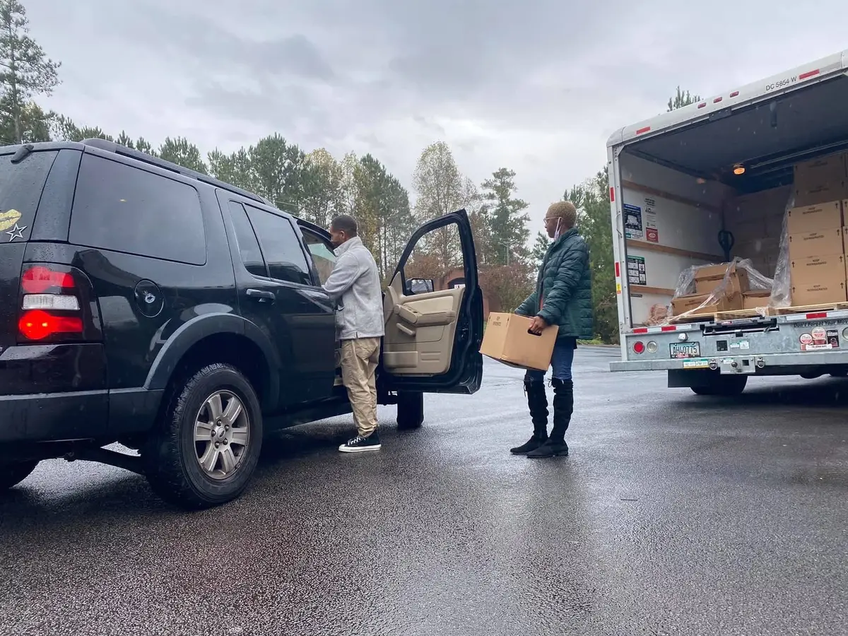 Drive-through food distribution