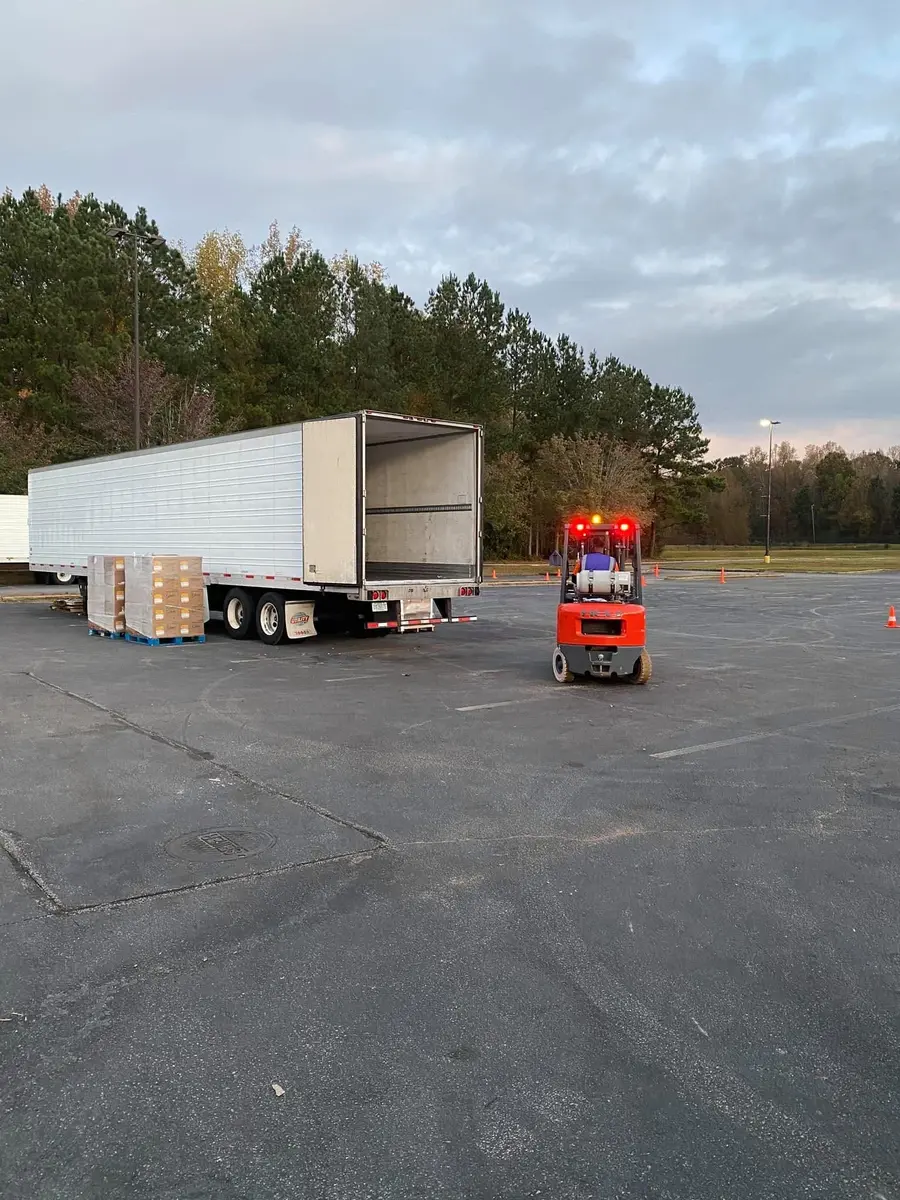 Drive-through food distribution